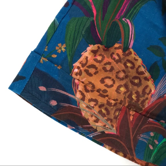 Farm Rio Jungle Print Paperbag Waist Shorts NEW - Picture 7 of 9